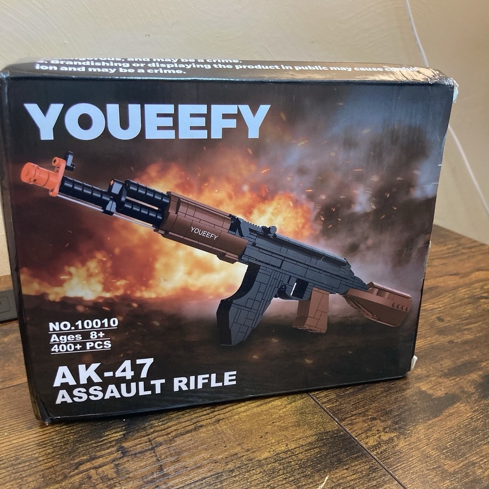 Building Block Model AK-47 Youeefy Assault Rifle Toy 400+ Pieces